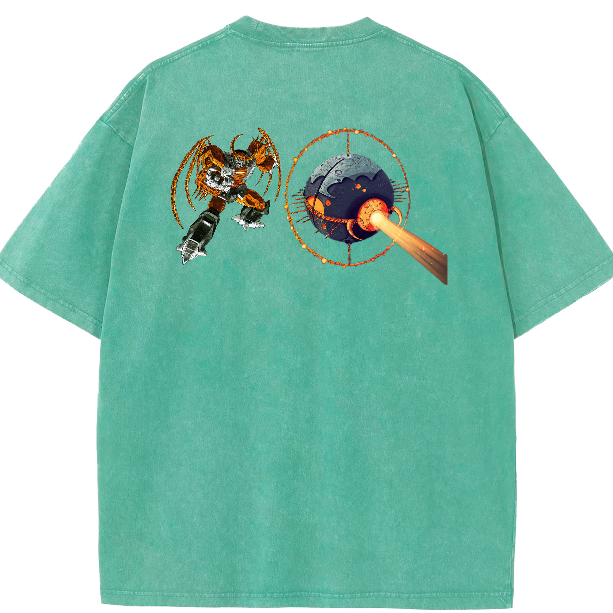 （画像用）  綿100% ヴィンテージ風 半袖Tシャツ（背面プリント）